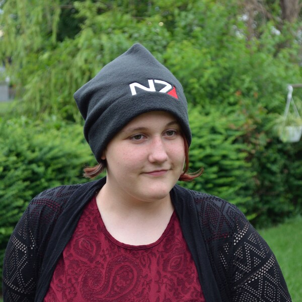 Embroidered N7 fleece hat
