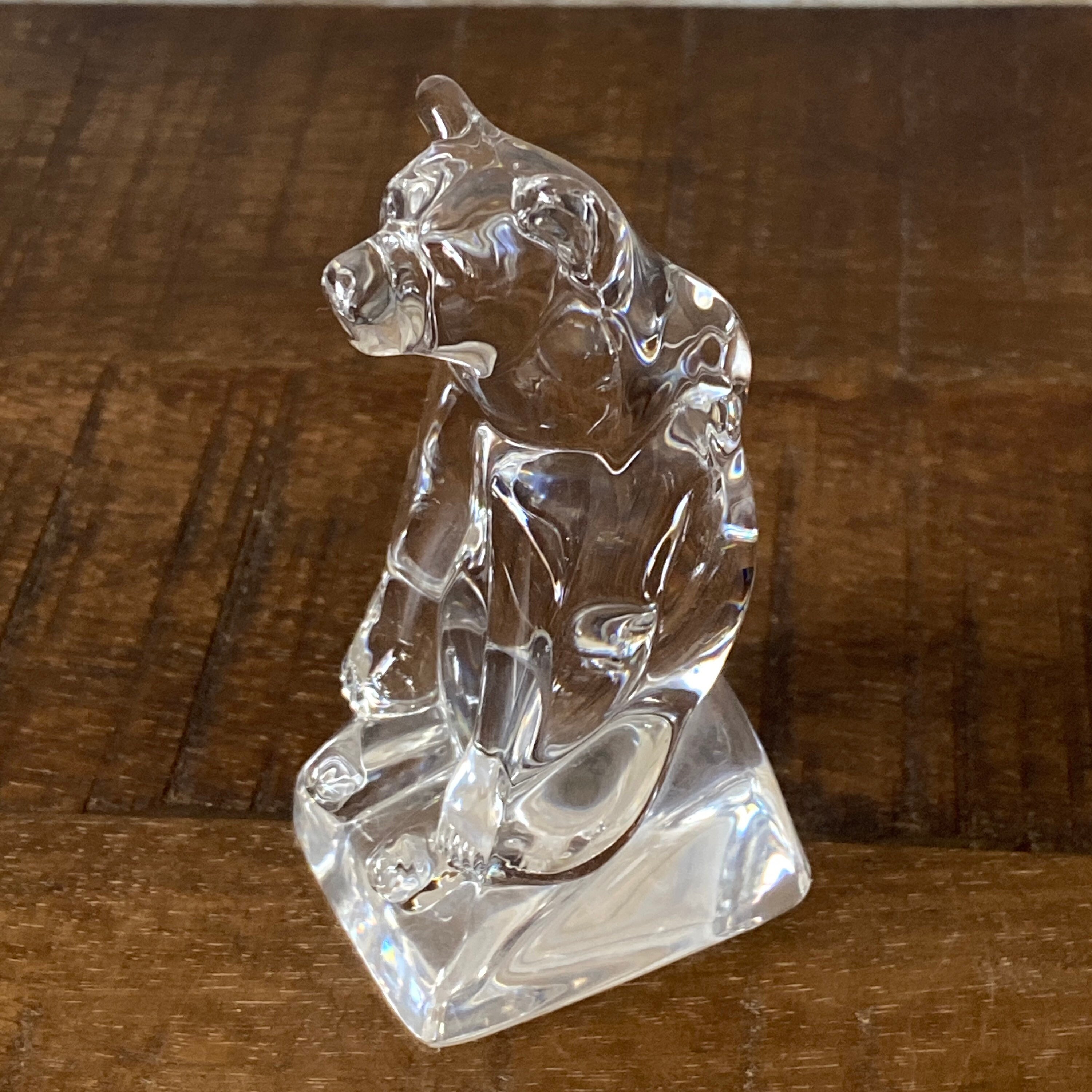 ハーデランド　HADELAND NORWAY 狐　猫　犬　熊　クリスタル ヴィンテージ ノルウェー クリスタル ガラス フィギュア ペア クマと