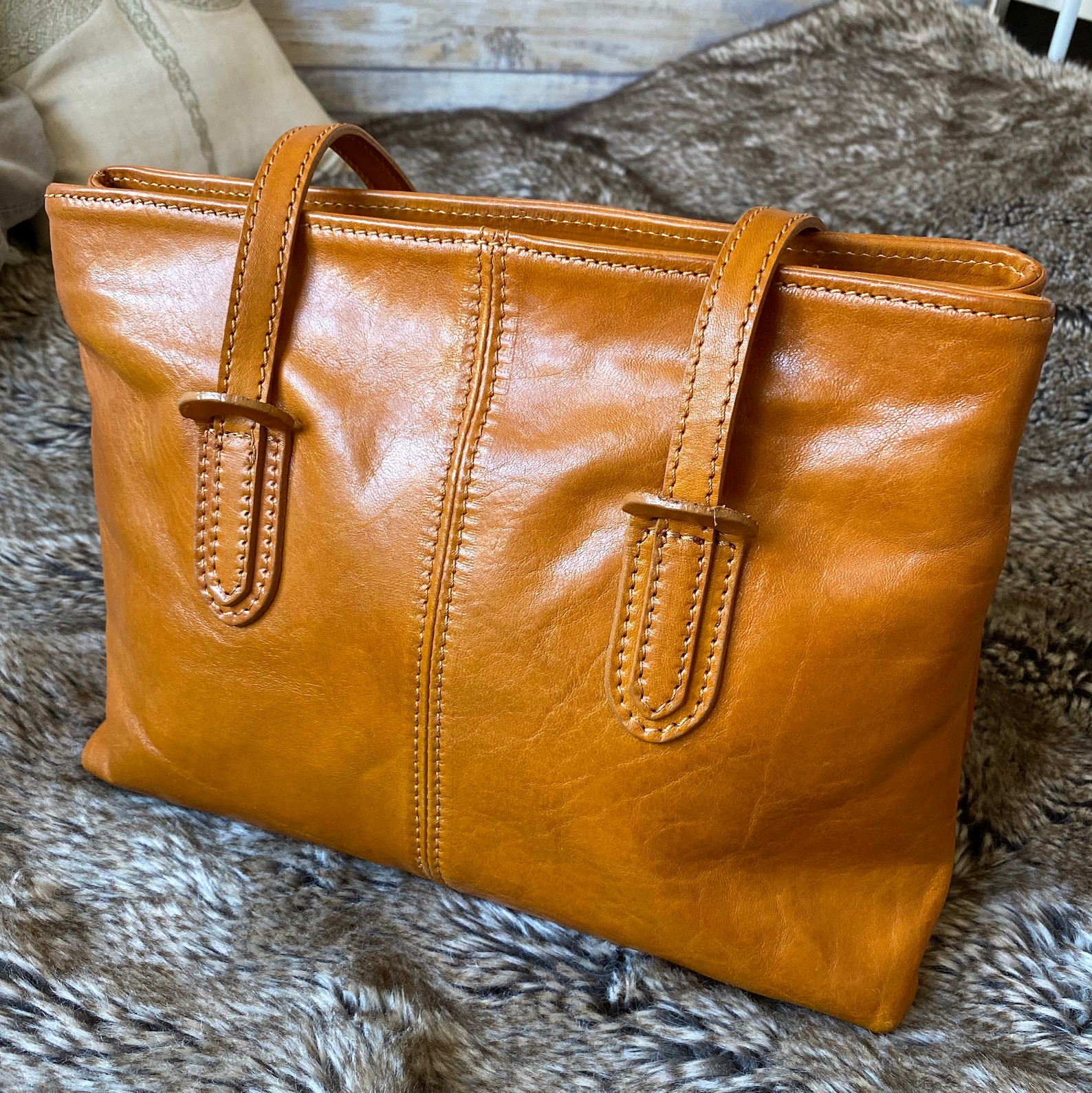 Vintage Italien Véritable Sac à bandoulière en cuir Tote Etsy France