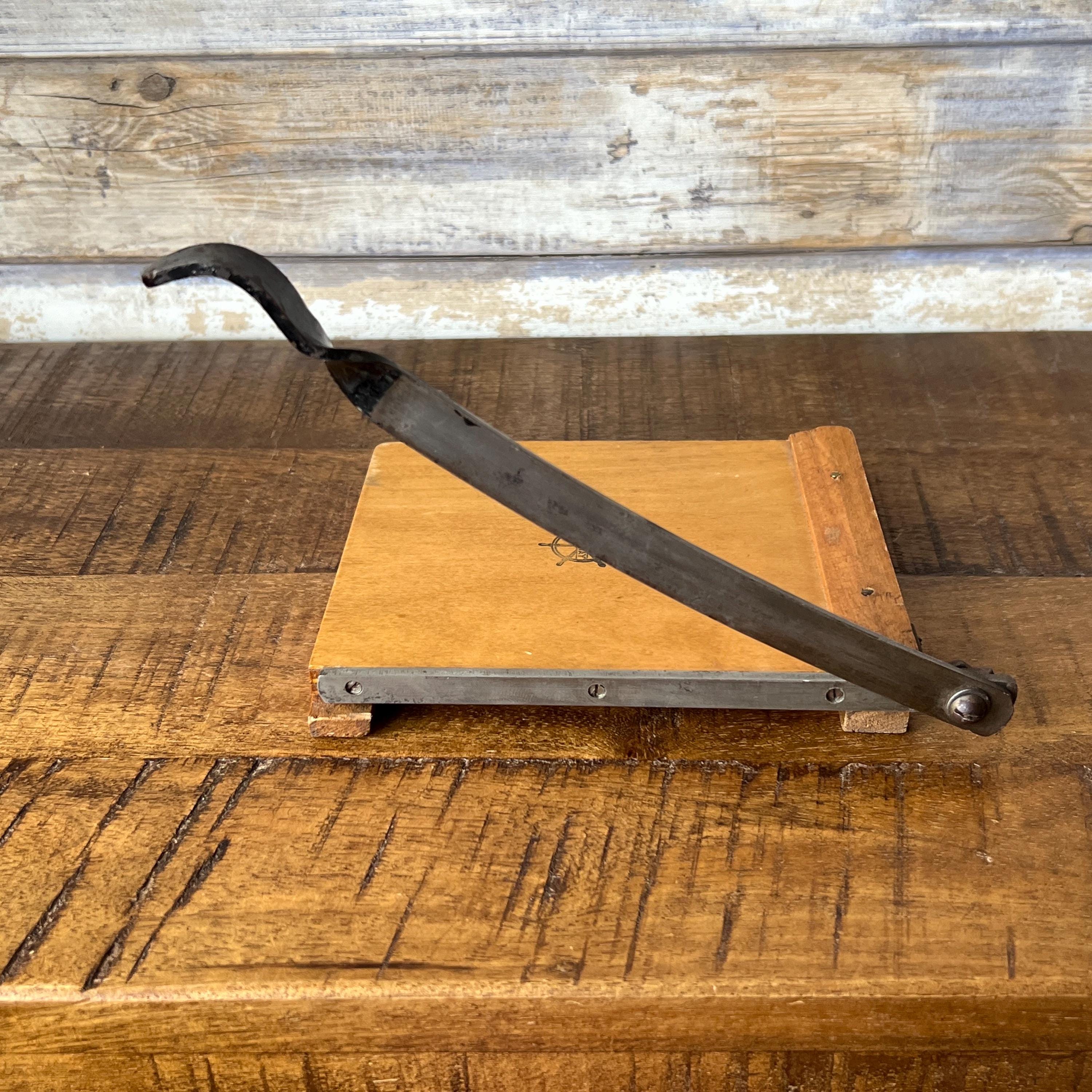 Antique Wooden Metal Paper Guillotine Trimming Board Cutter