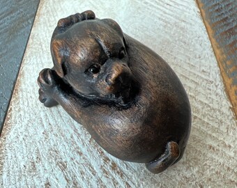 アンティーク 日本製 19 世紀 木製 犬 子犬 根付 サイン入り - Etsy 日本