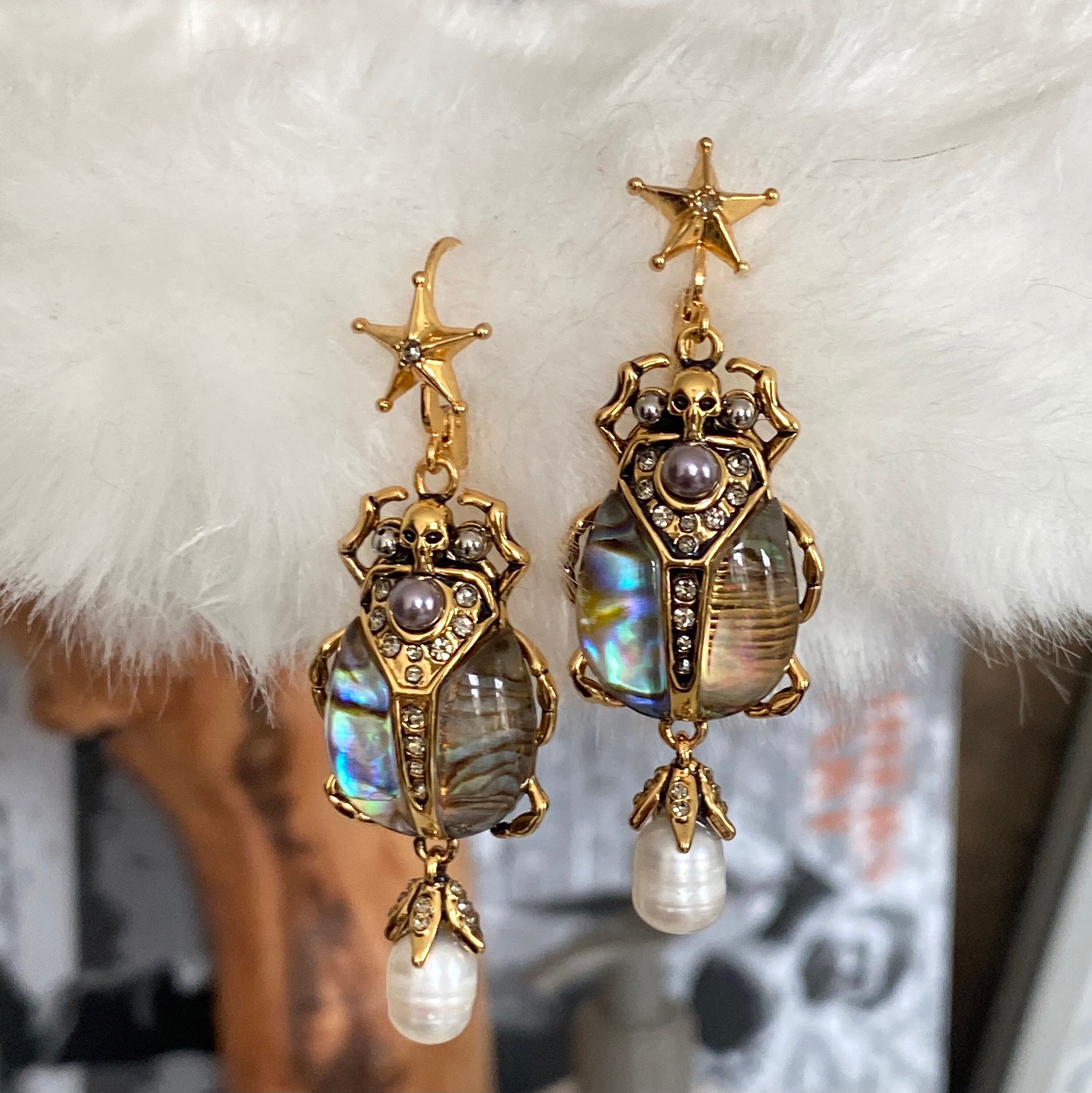 Alexander mcqueen scarab earrings discount