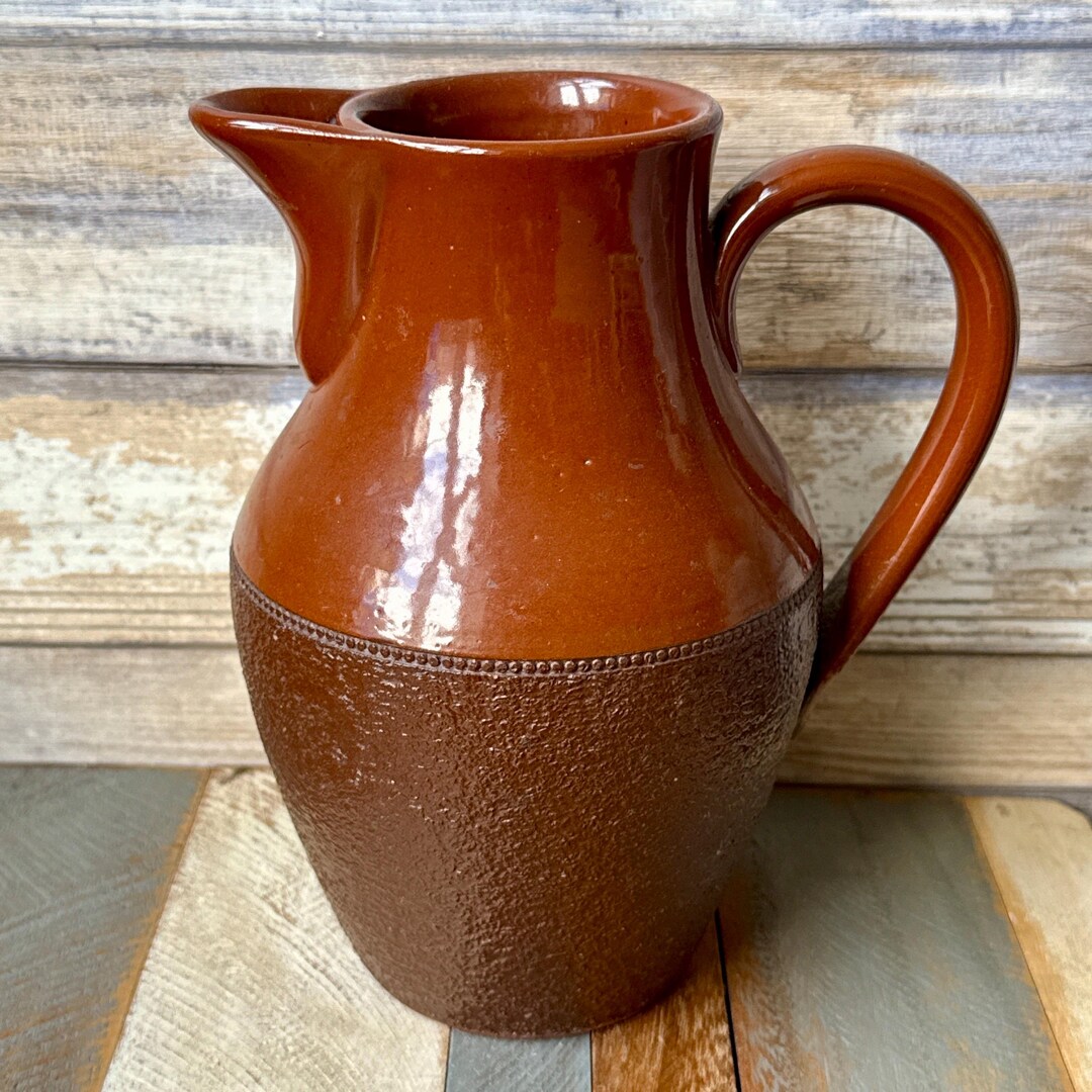 Early 20th Century Bourne Denby England Rustic Glazed Stoneware Pitcher ...