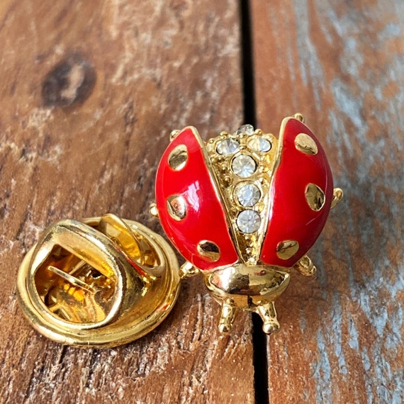 Broche Vintage Ancienne Décor Coccinelle (ladybird) - Métal - Bijou Rétro