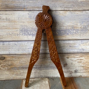 Antique Scandinavian Hand Carved Wooden Nutcracker