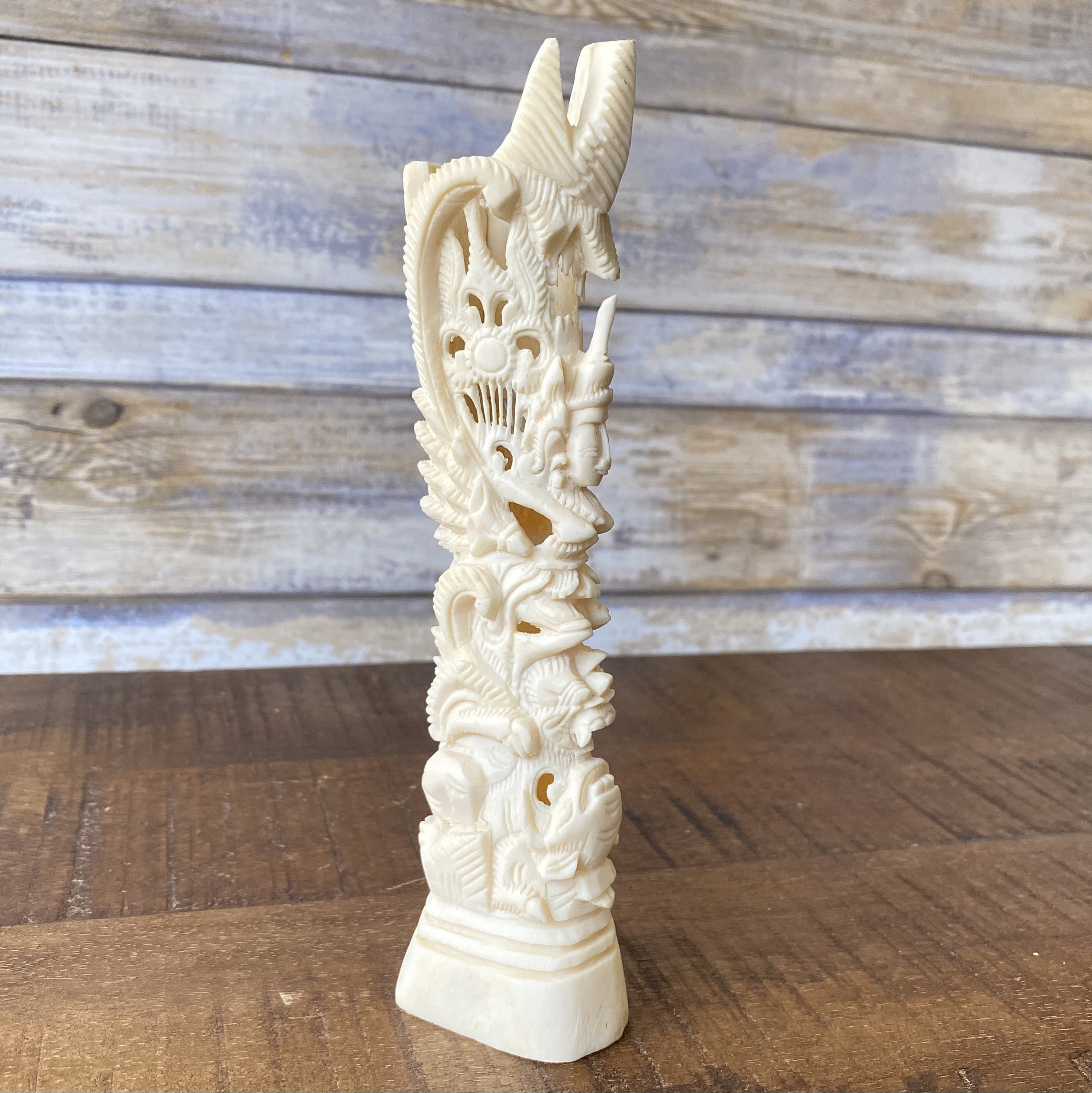 Vintage Hand Carved Bone Totem From Bali Indonesia Highly Etsy