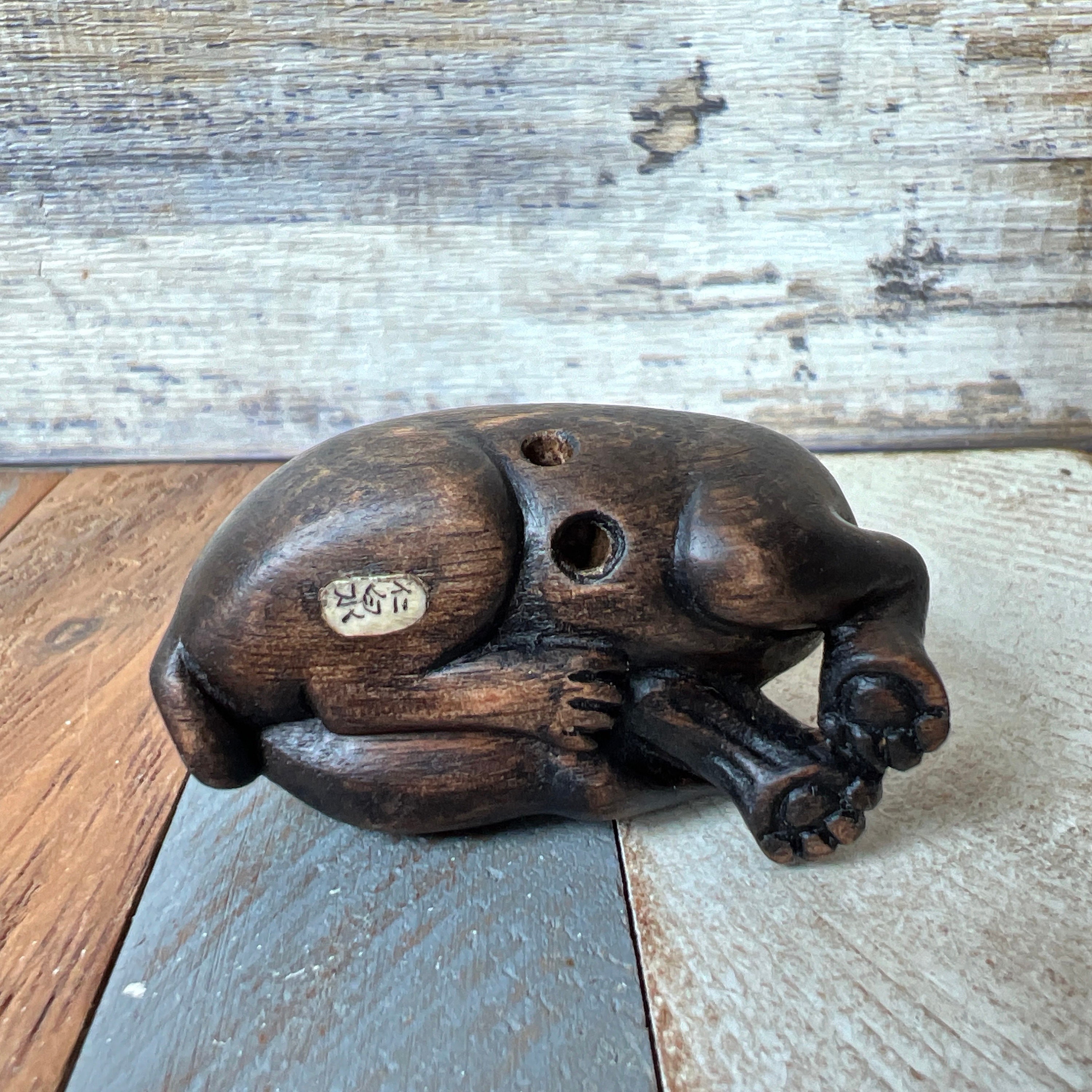 アンティーク 日本製 19 世紀 木製 犬 子犬 根付 サイン入り - Etsy 日本