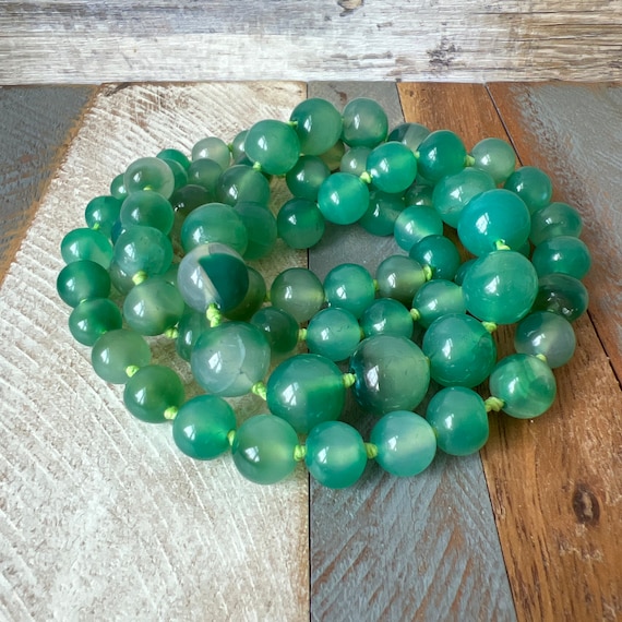 Sautoir (ou Ceinture) Années 2000 En Perles, Agate Et Métal Argenté - Occasion, Style Ethnique