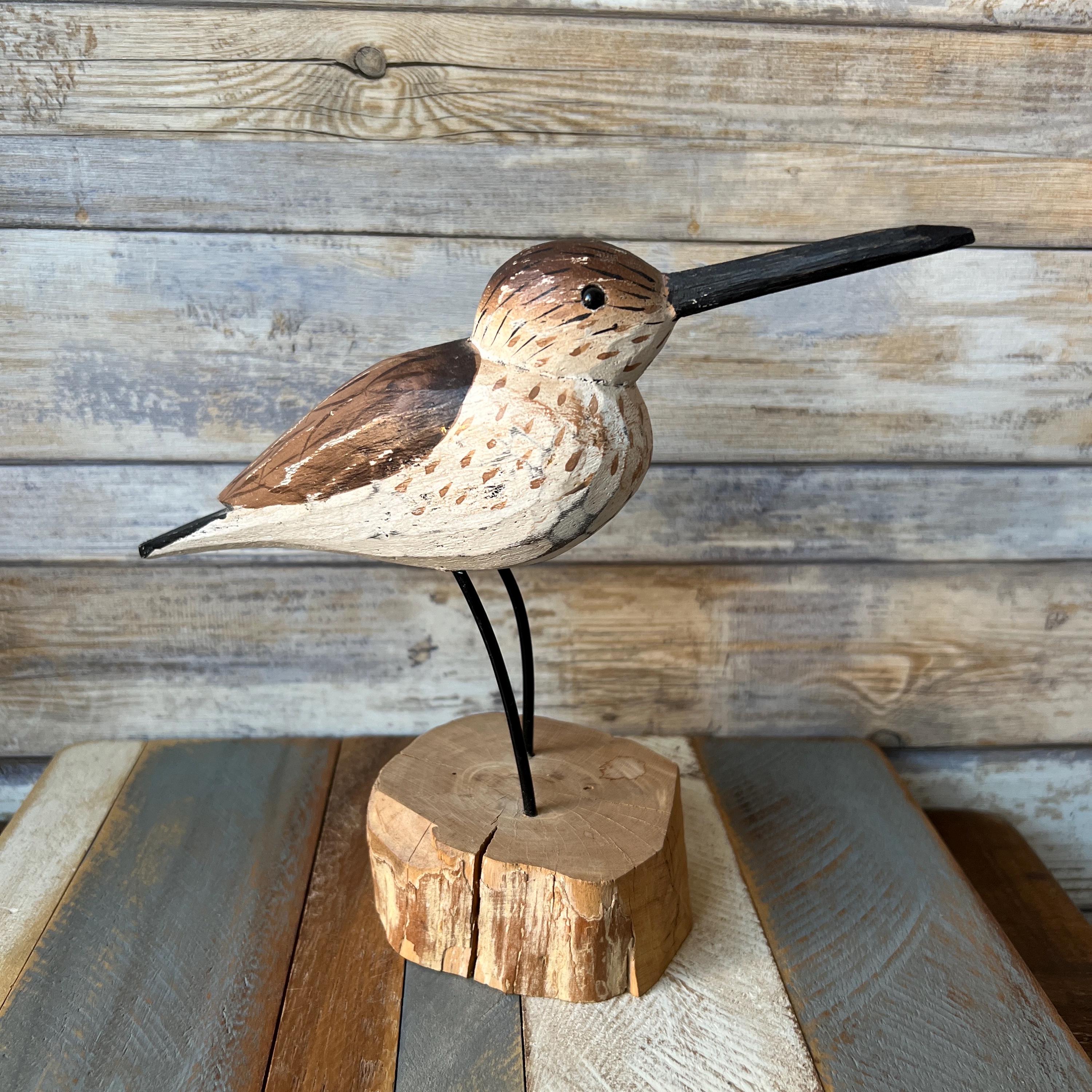 ヴィンテージの手彫りと塗装が施された木製の鳥の装飾像 - Etsy 日本