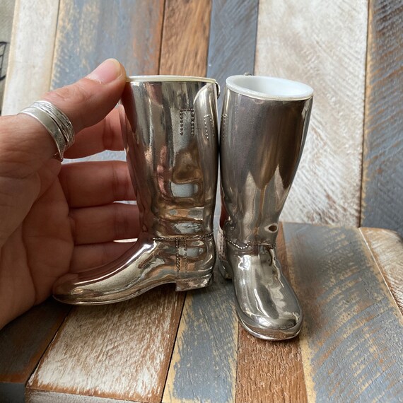 Silver riding boots Clearance