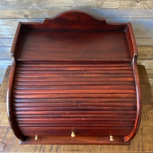 Antigüedades del siglo 19 Secretaria de caoba de madera Rollo Top Bureau Made in France