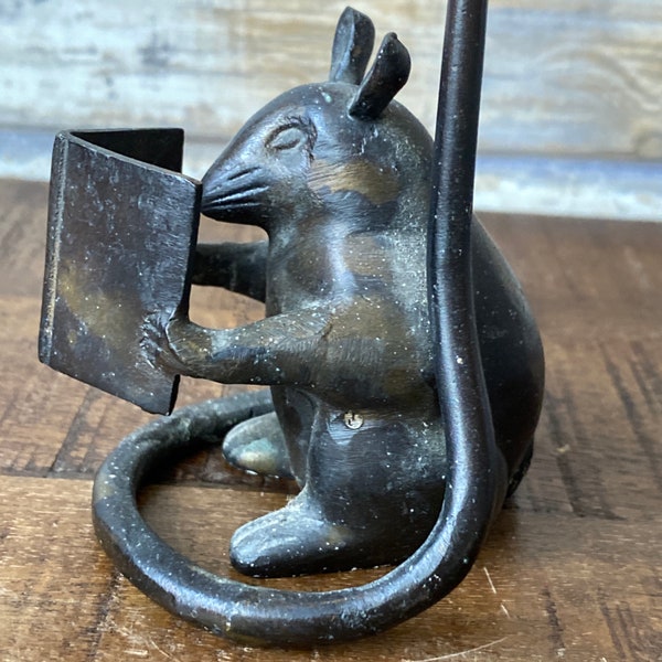 Reading Mouse Candle Etsy