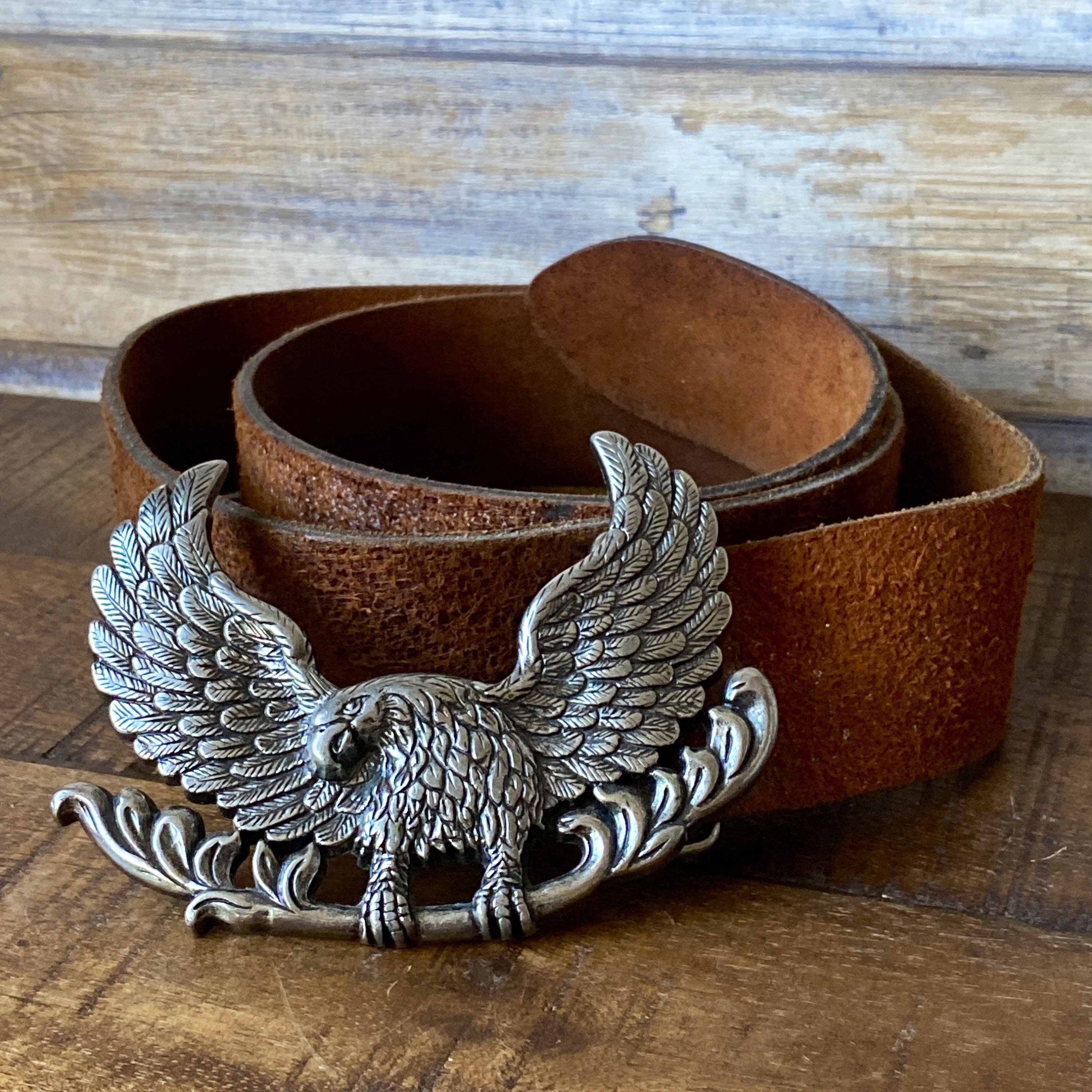 Cowderry Belt Buckle with Lighter Eagle Brown