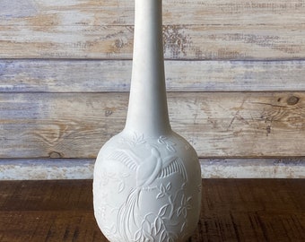 白い陶器のヴィンテージ八角形の花瓶 - Etsy 日本