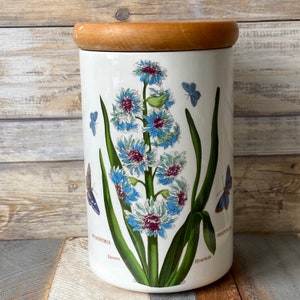 Vintage Porzellan Portmeirion The Botanic Garden Holz Deckel Behälter von Susan Williams-Ellis Eastern Hyacinth