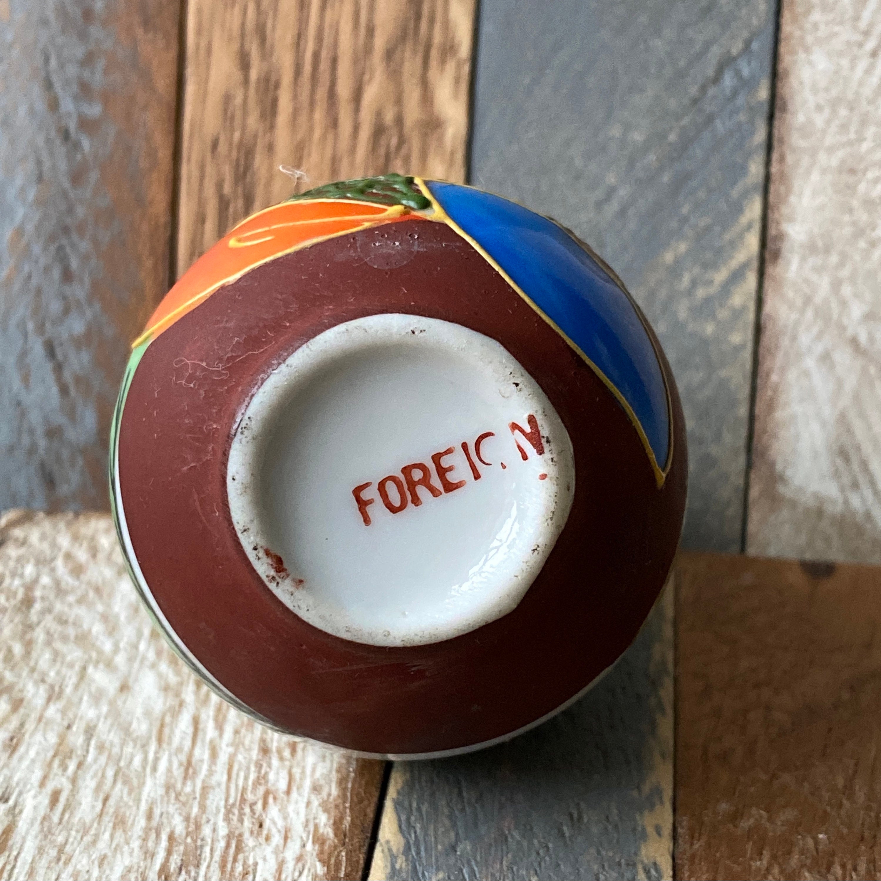 Vintage Japanese Miniature Porcelain Vase With Samurai Warrior Etsy