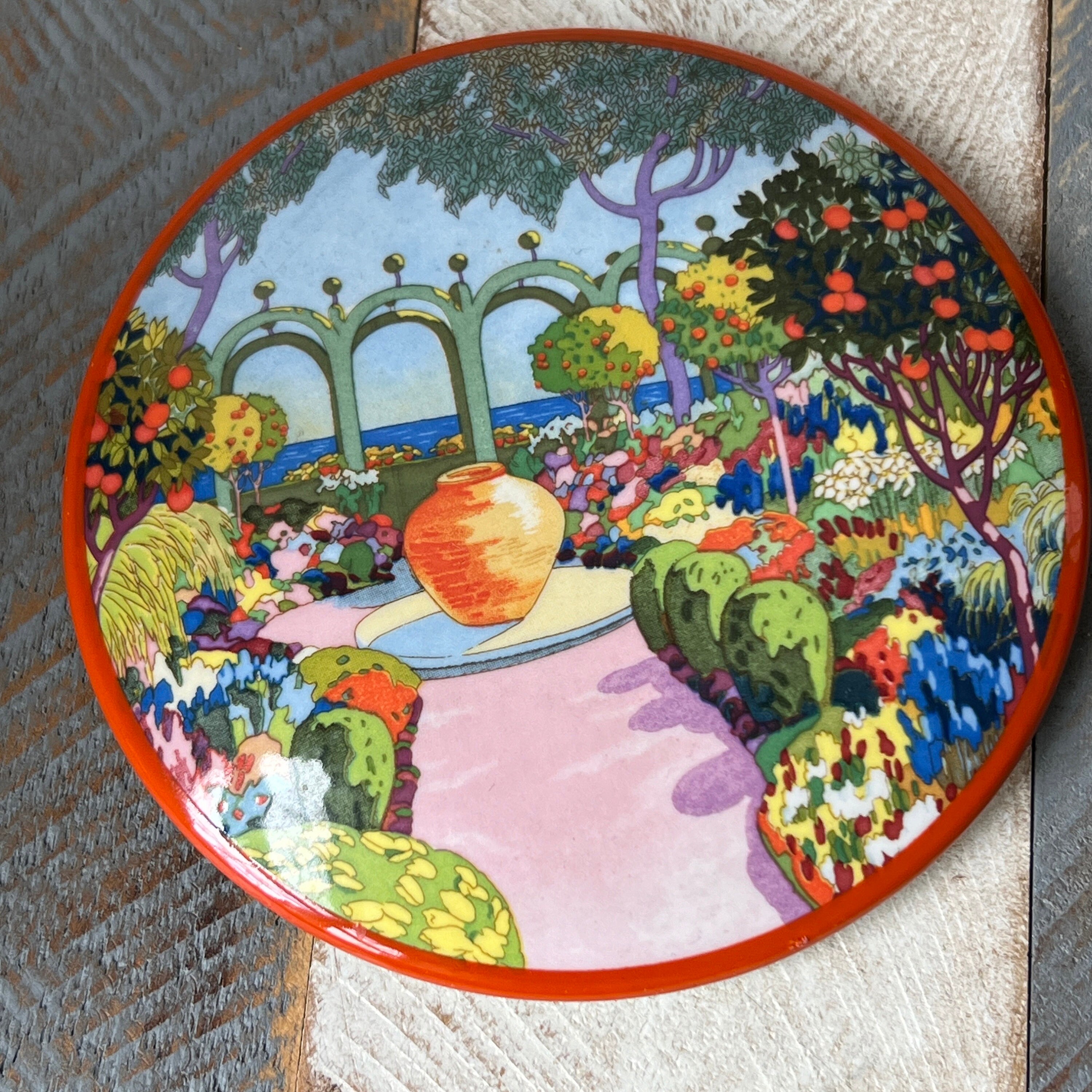 Vintage Villeroy & Boch Jardins Francais Porcelain Large Round