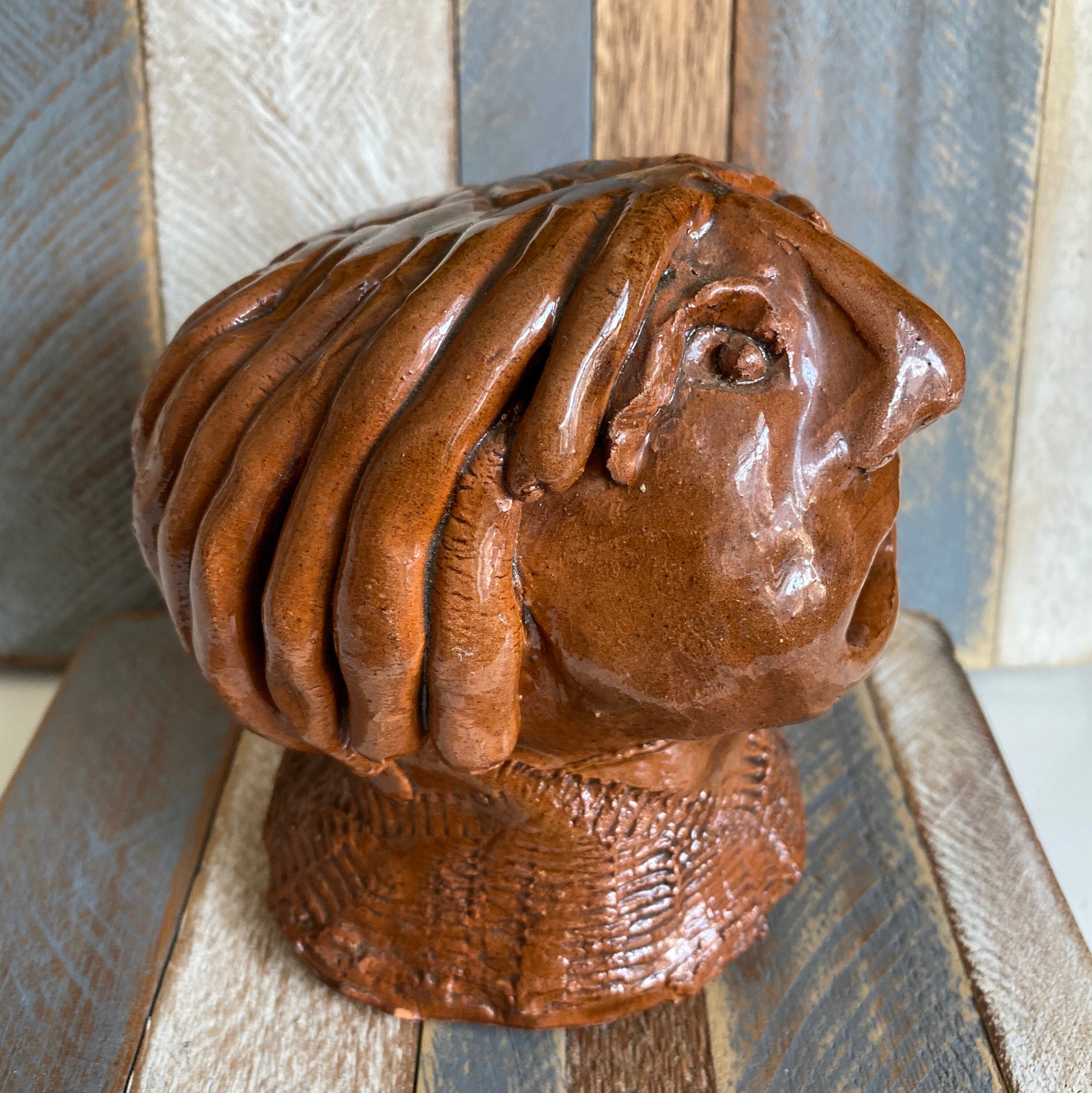 Vintage Artisan Studio Pottery Ceramic Folk Head Scream Heavy Etsy