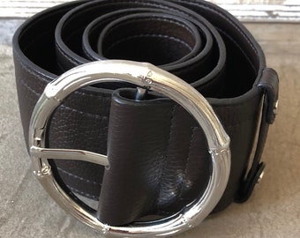 Karen Millen Leather Belt Size 2 - Etsy display picture 3
