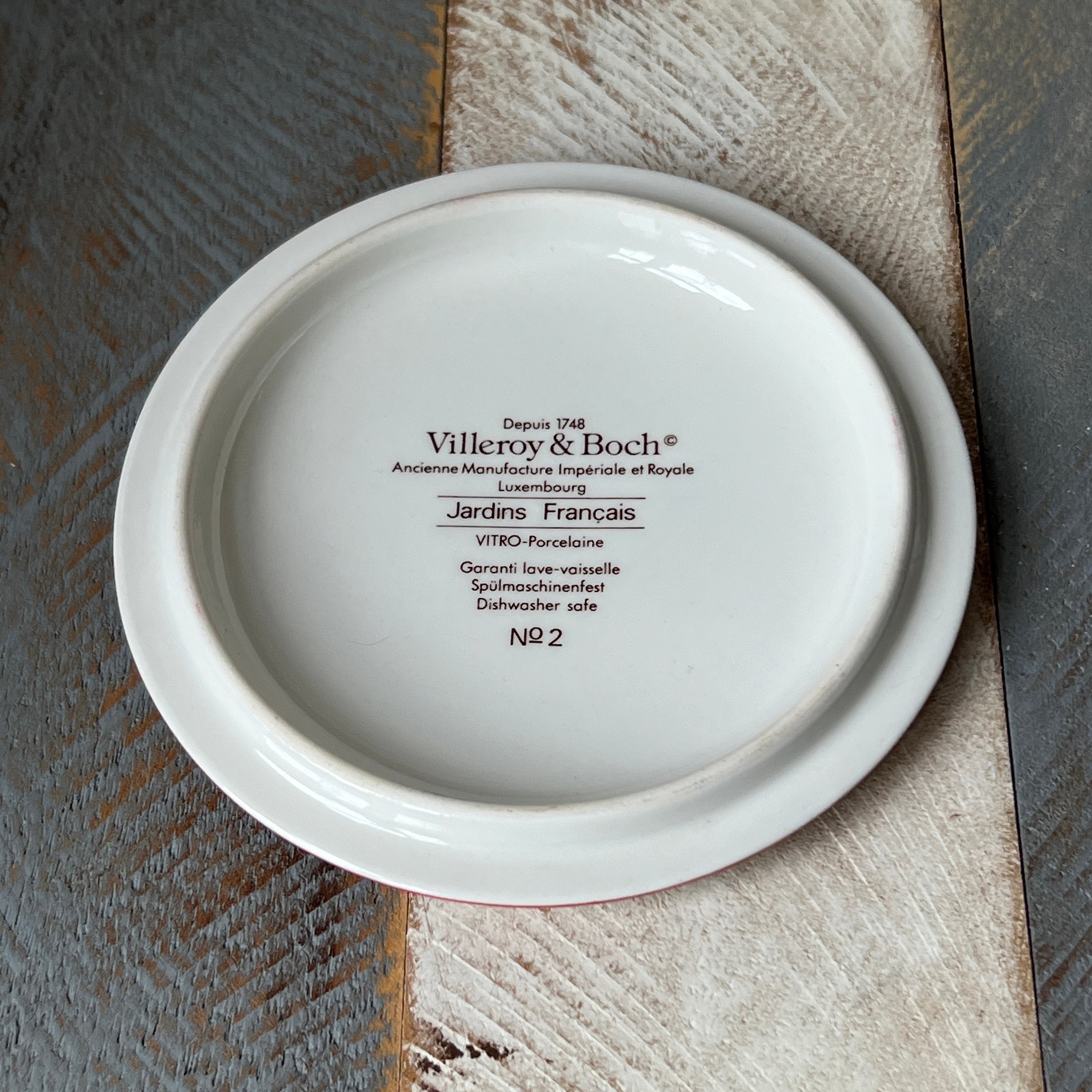 Vintage Villeroy & Boch Jardins Francais Porcelain Large Round