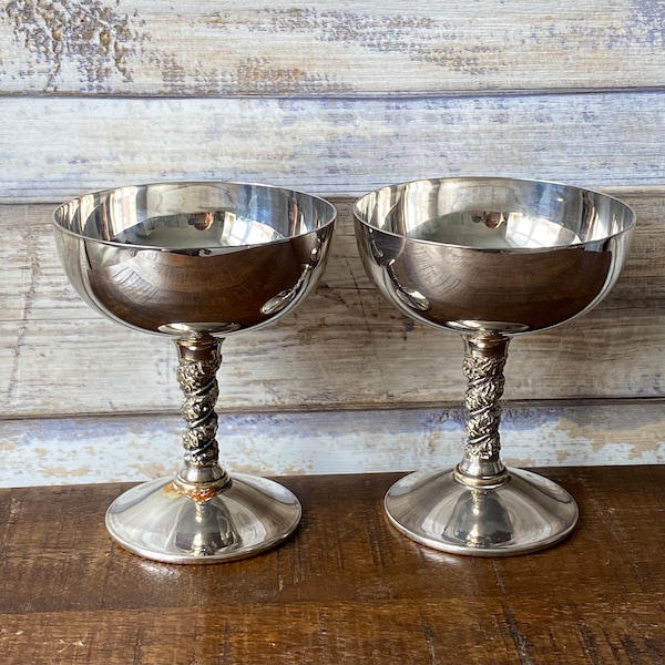 Valero Silver Goblets Made in Spain Etsy