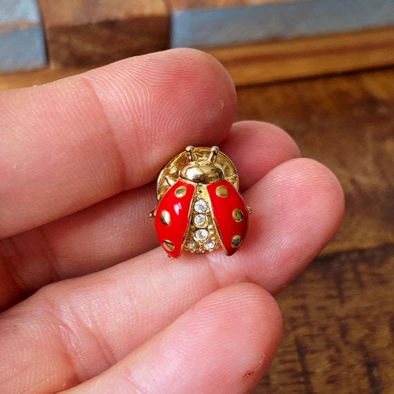 Broche Vintage Ancienne Décor Coccinelle (ladybird) - Métal - Bijou Rétro
