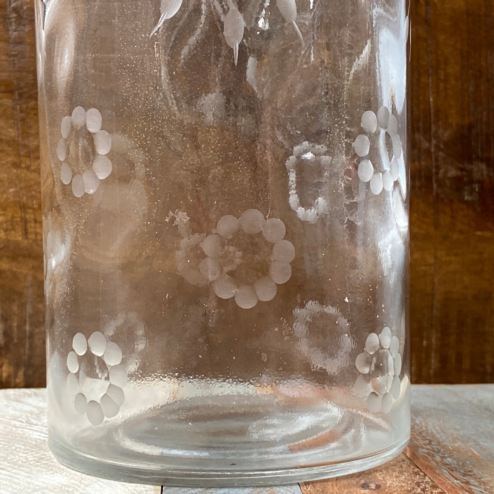 Antique Etched Glass Apothecary Bottle Vase With Silver Plated Etsy UK