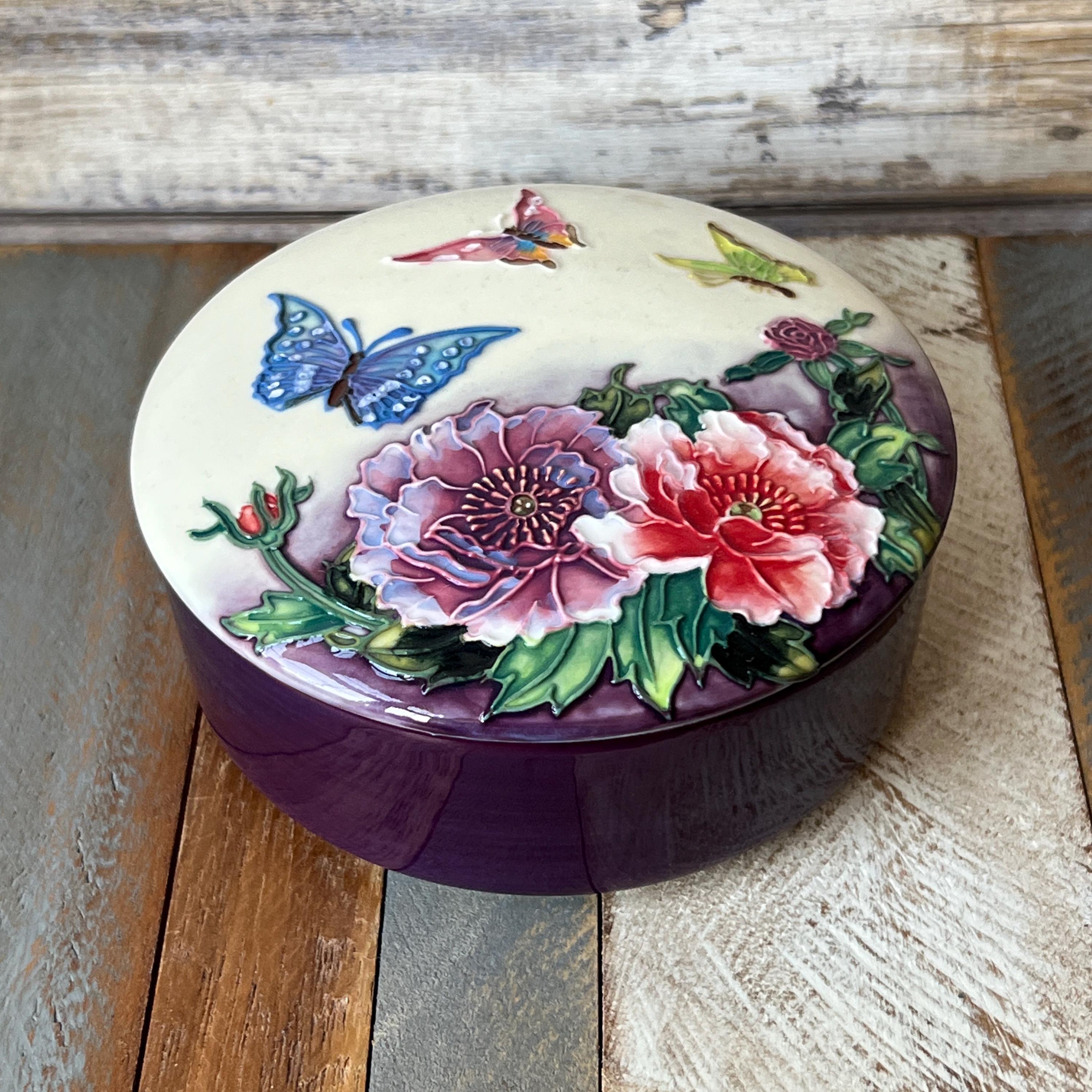 Old Tupton Ware 英国 ヴィンテージ 陶器 シュガーポット アクセサリーケース 小物入れ 雑貨 ジュエリーボックス 紺色 花 手書き 92809 Old Tupton Ware - Etsy Hong Kong