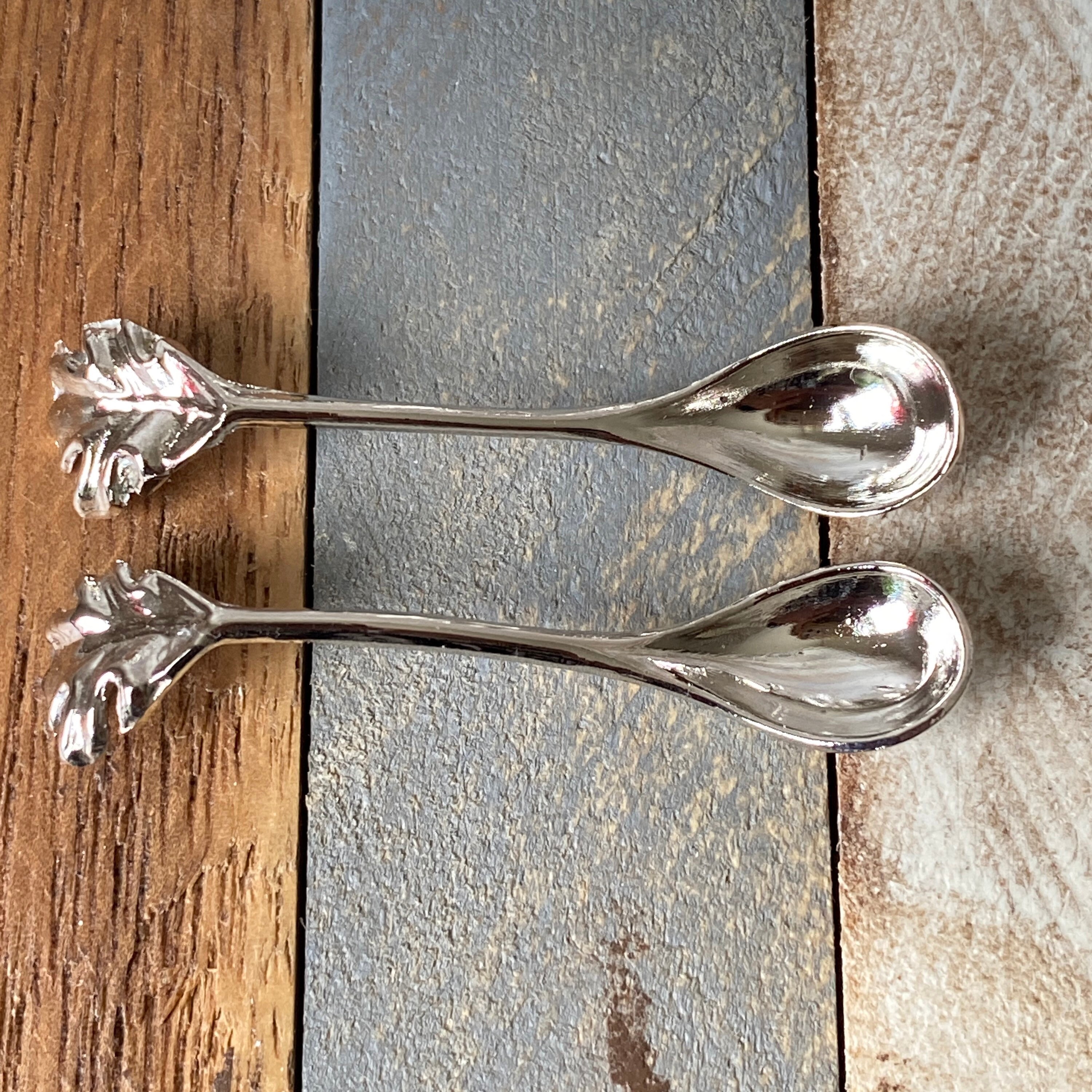 ヴィンテージ シルバープレート スワン 調味料セット：塩、コショウ