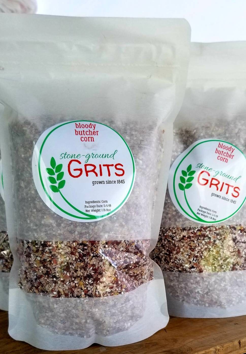 Organic Grits 1845 Virginia Heritage Grain Bloody Butcher Etsy