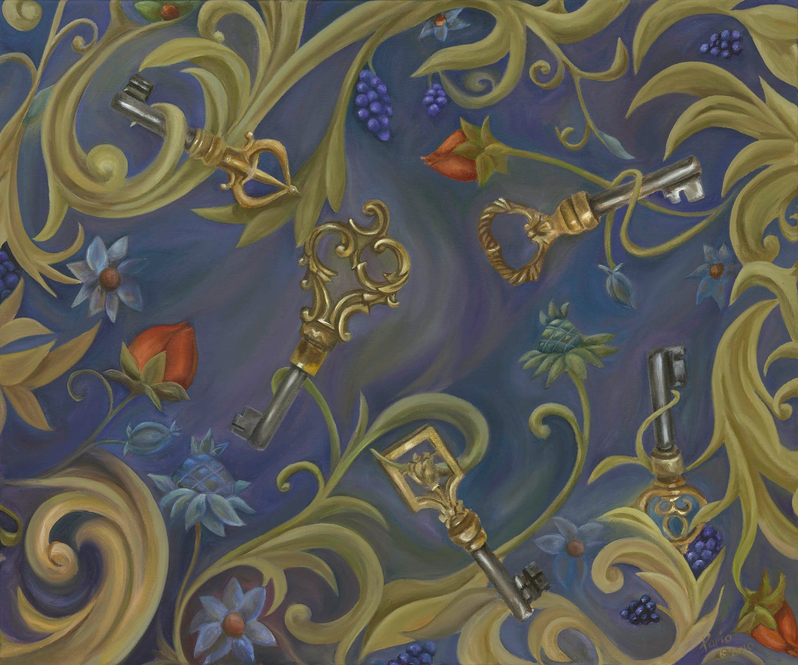 The Keys Original Oil on Canvas Painting Etsy