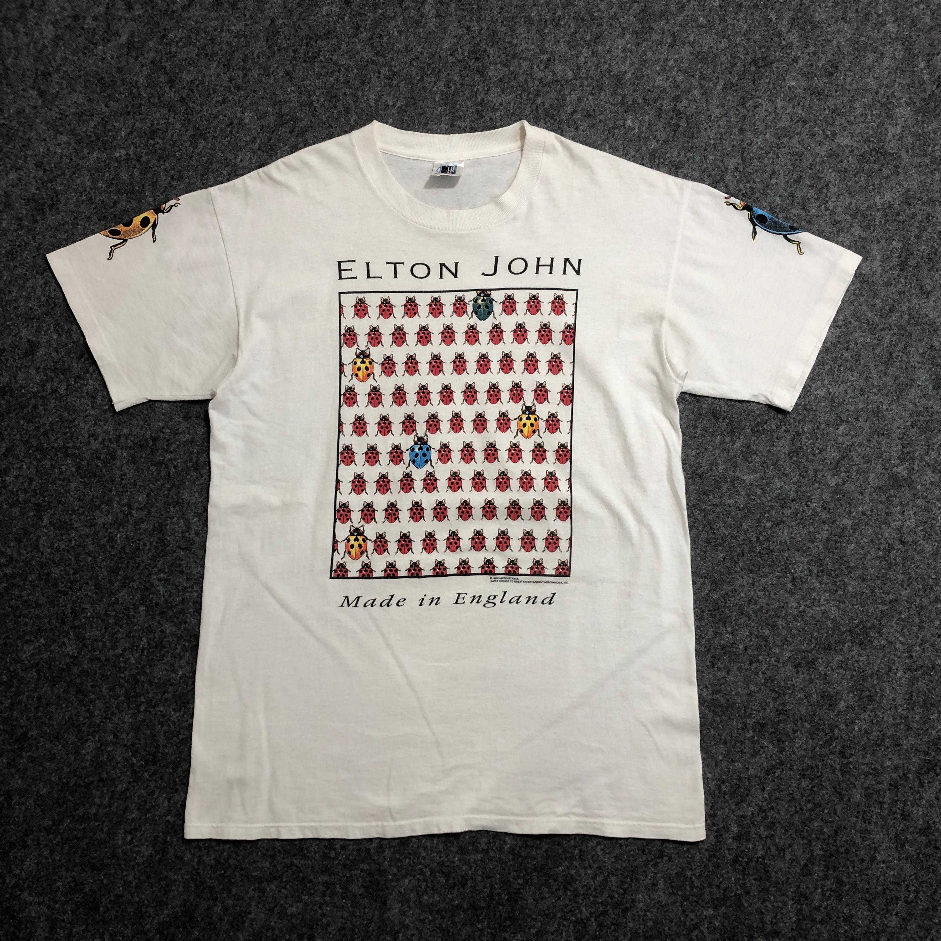 超希少 未着用 90s ELTON JOHN Tシャツ L／ヴィンテージ 美品 Vintage 90s Elton John Made in England T-shirt - Etsy