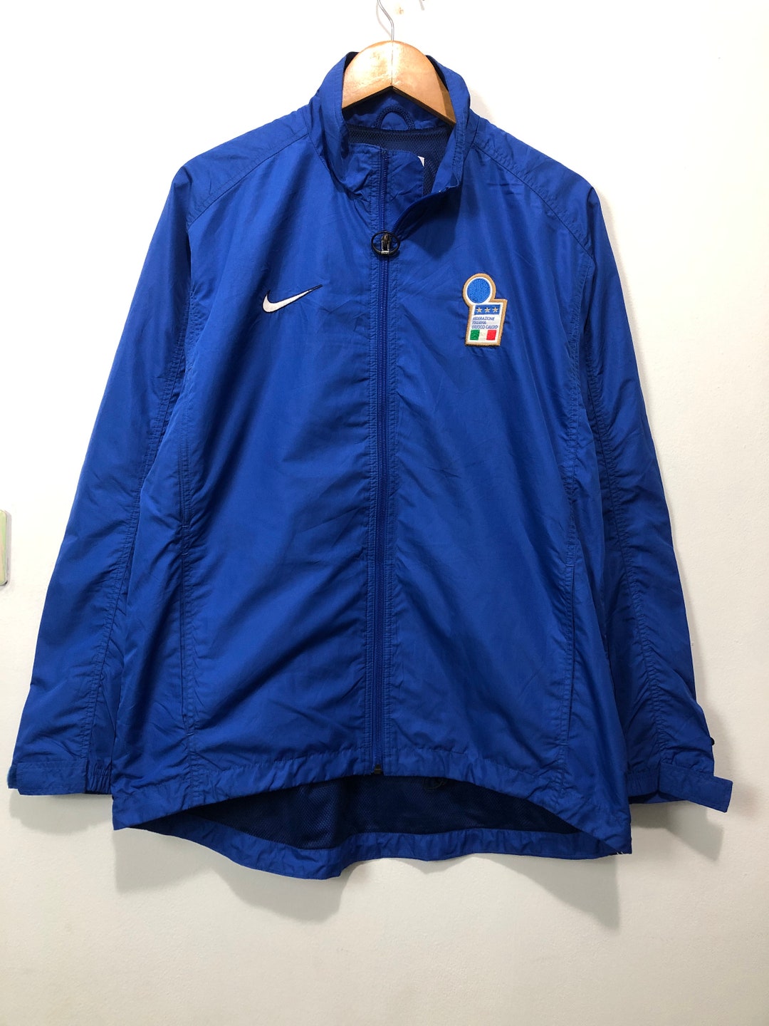 Vintage Nike Italy Soccer Windbreaker Jacket Etsy