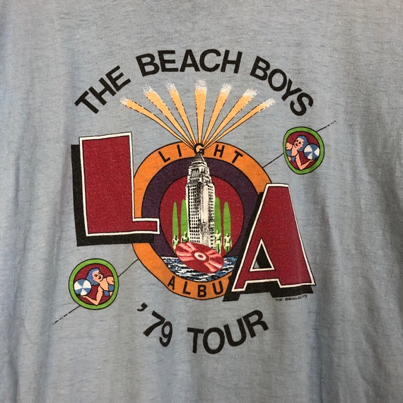 Vintage The Beach Boys Light Album LA Tour 79 T-S… - image 2