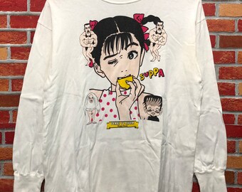 Vintage 90s Enjoy Genki Tv Sweatshirt Genki Tv Crewneck Genki Tv