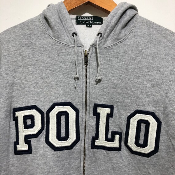 Vintage Polo Ralph Lauren Spell Out Zip Hoodie