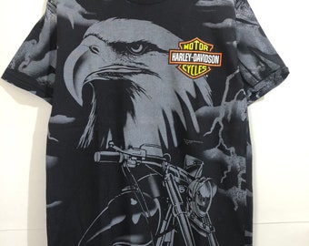 Vintage Harley Davidson All Over Print T-Shirt