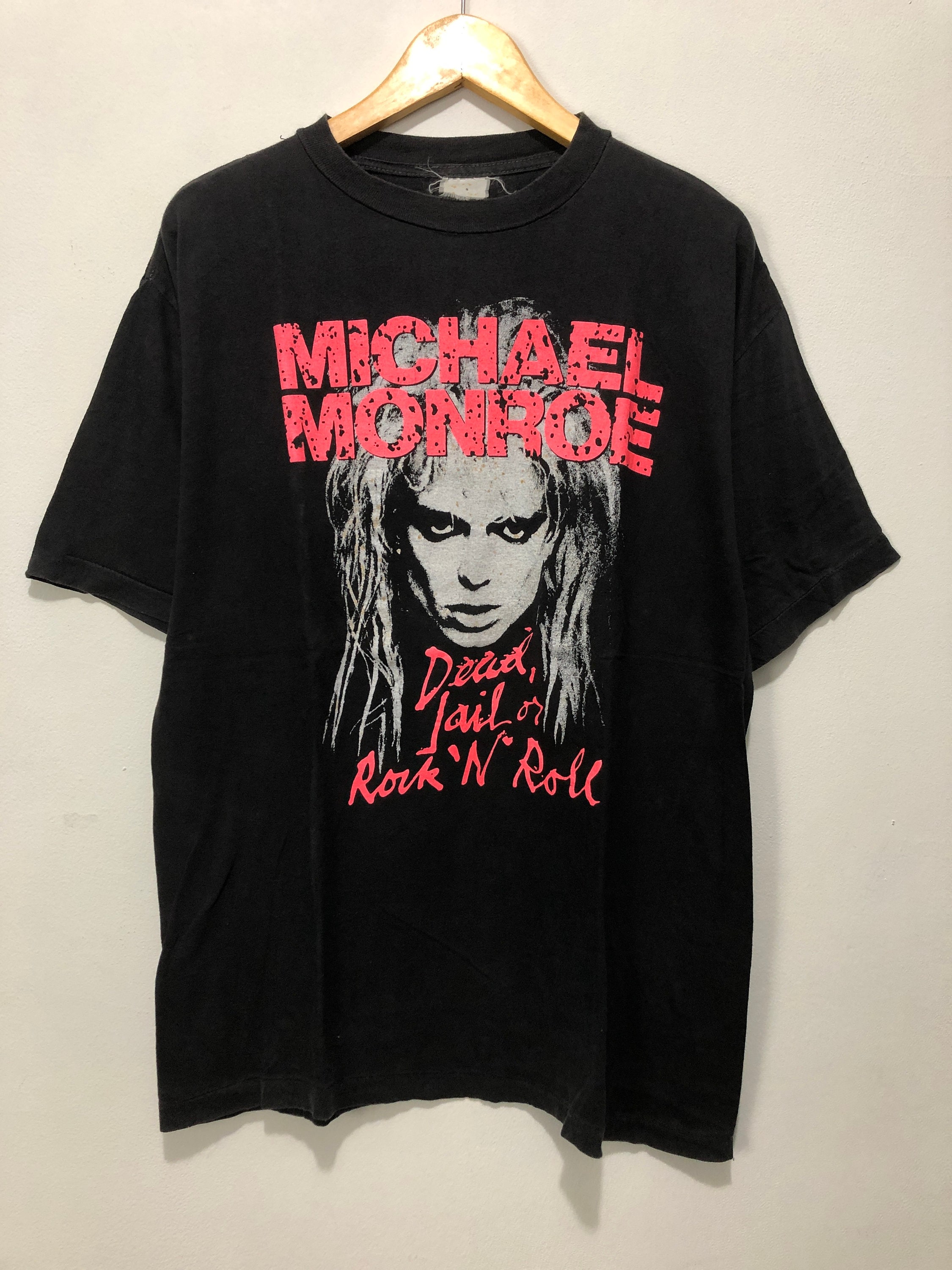 Vintage 90s Michael Monroe Dead Jail N Rock N Roll T-shirt