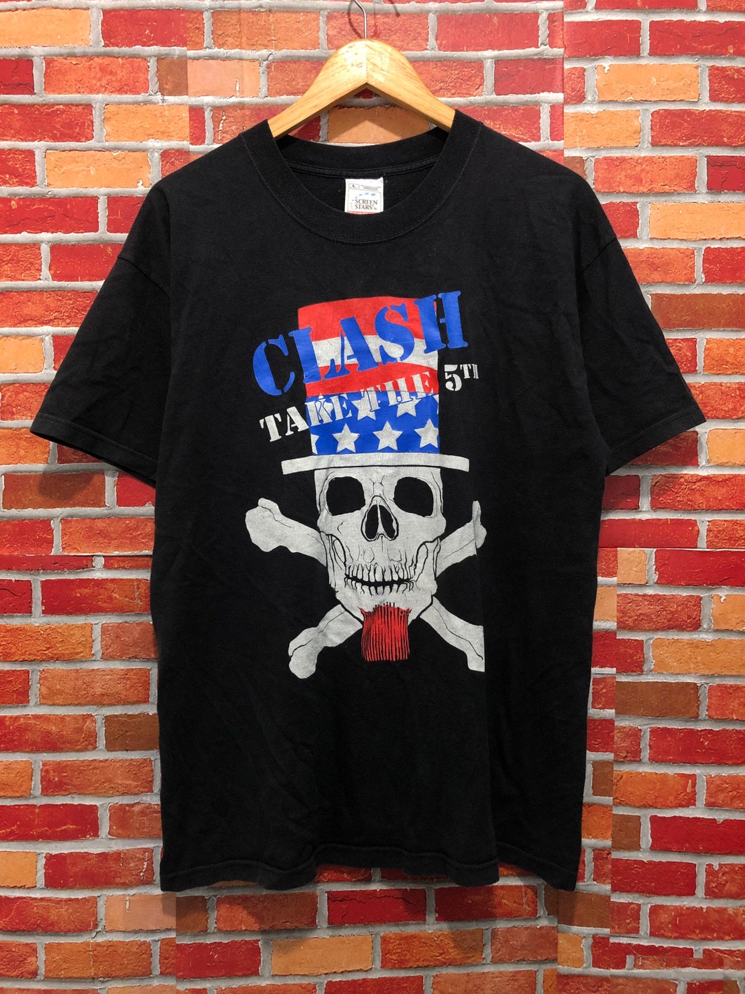 CLASH Tシャツ TAKE THE 5TH 白 S ロックTシャツ 希少 THE