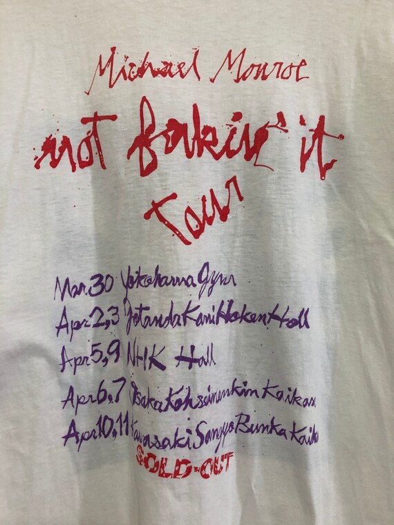 Michael Monroe Tシャツ - NOT FAKIN' IT Vintage Michael Monroe Not Fakin' It Concert T Shirt 1989 | eBay