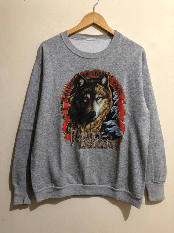 Vintage Harley Davidson 3D Emblem Sweatshirt