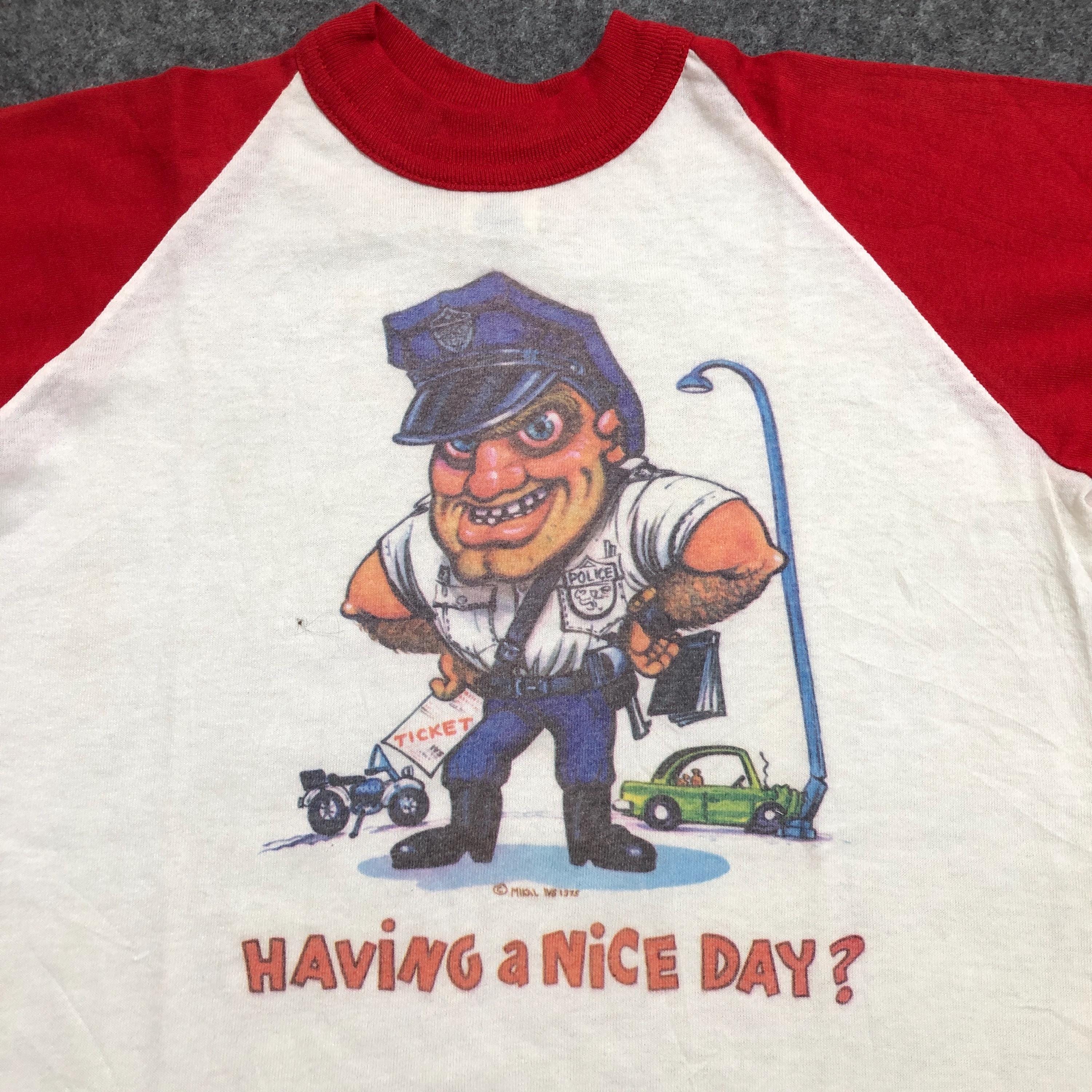 Vintage Police Raglan T-shirt - Etsy