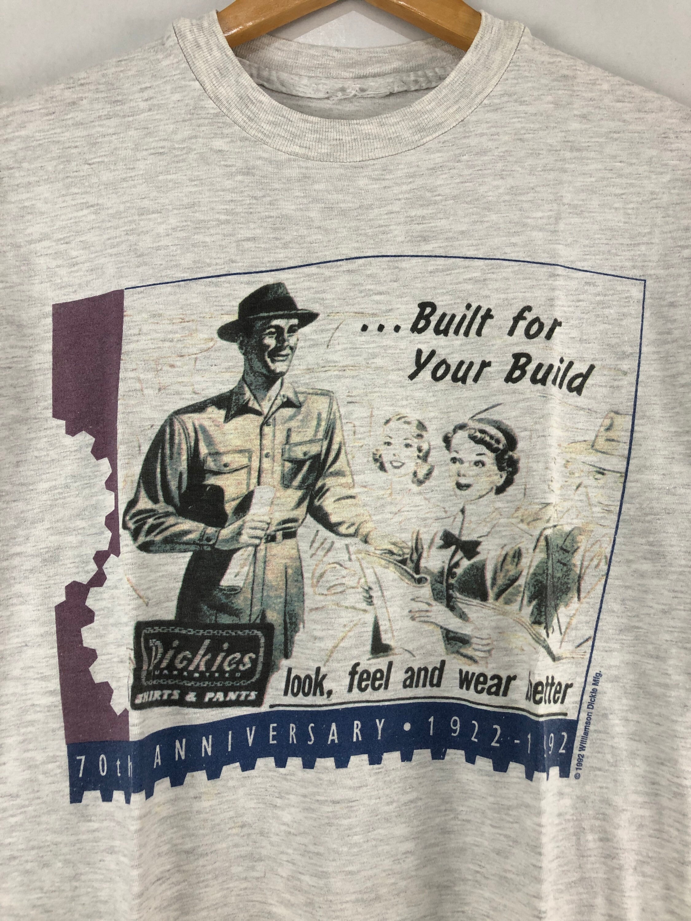 レア 90s USA 製 Dickies old skate Tee Vintage 90's Dickies Steel Metal Spellout Graphic T-Shirt Men's