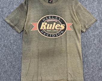 Vintage 90s Harley Davidson Rules T-Shirt