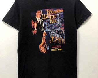 Vintage House On Haunted Hill Promo Movie T-Shirt William Castle Vincent Price