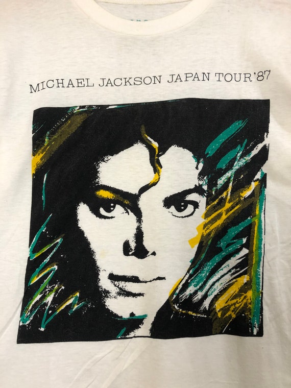 Michael Jackson Vtg Japan Tour 1987 Concert T Shirt - White