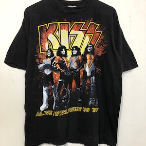 Kiss Vintage Alive Tour T Shirt - Etsy UK Kiss Vintage Alive Tour T Shirt - Etsy UK