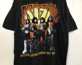 Vintage 90s KISS Alive Worldwide 96 97T-Shirt
