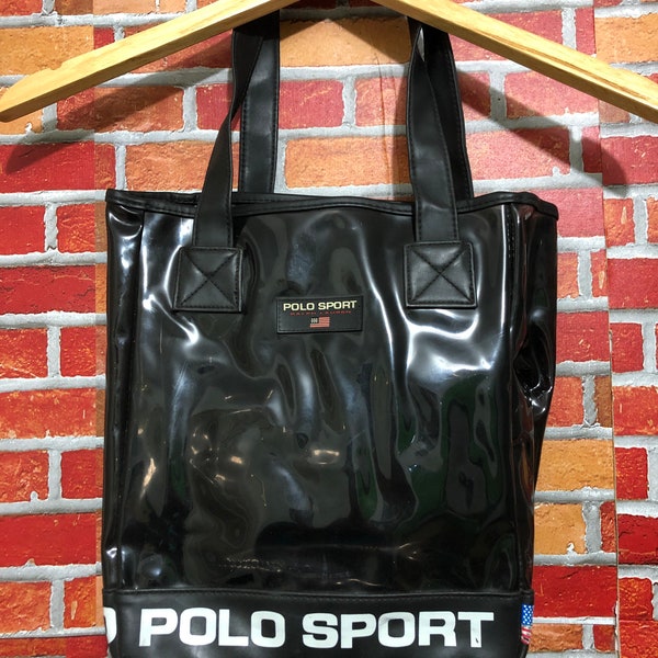 vintage Polo Sport Ralph Lauren Sac fourre-tout noir clair