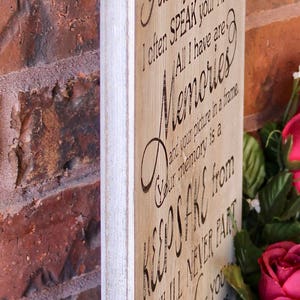 I thought of you today Sympathy gifts for loss of loved one In loving memory sign Wood sign Grief Signs Memorial wooden signs image 8